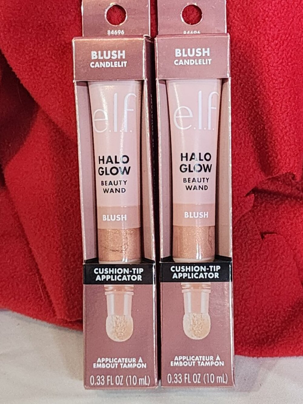 E.L.F. Halo Glow Beauty Wand Blush .33fl oz. Cushion Applic #84696 Candlelit 2CT